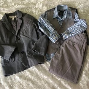 3T Dress Clothes Bundle Vest Suit Dress Shirt Sports Jacket